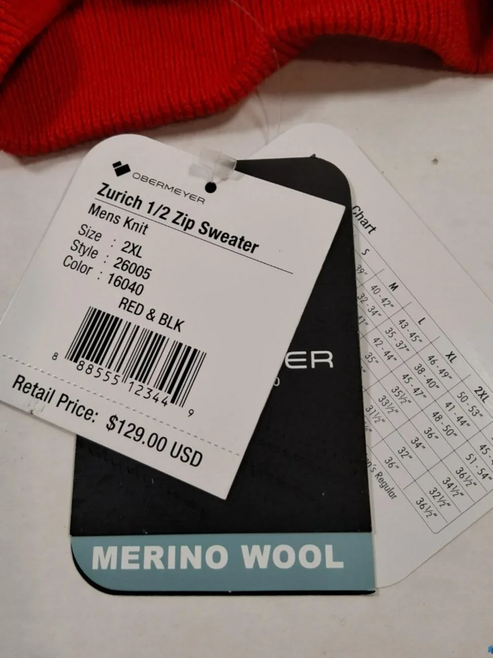 Obermeyer Zurich 1/2 Zip Wool Blend Sweater